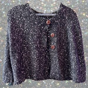 Early 2000s Brown buttoned poncho sweater